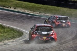 FIA WORLD RALLYCROSS CHAMPIONSHIP 2015 - Lydden Hill-UK  WRX-22/05/2015 TO 24/05/2015 - PHOTO :  @World 177- Andrew Jordan - Team Peugeot-Hansen - Peugeot 208 WRX 17- Davy Jeanney - Team Peugeot-Hansen - Peugeot 208 WRX