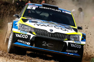 04 MAURIN JULIEN , URAL OLIVIER SKODA FABIA R5 action during the 2016 French rally championship, rallye Terre des Causses from April 1 to 3, 2016 at Loupiac, France - Photo Bastien Baudin / DPPI